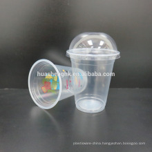 High Quality Food Grade Clear Plastic Disposable 14oz/420ml smoothie cups with lids for wholesale